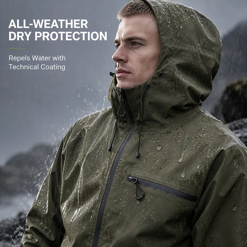 Waterproof Hooded Techwear Jacket