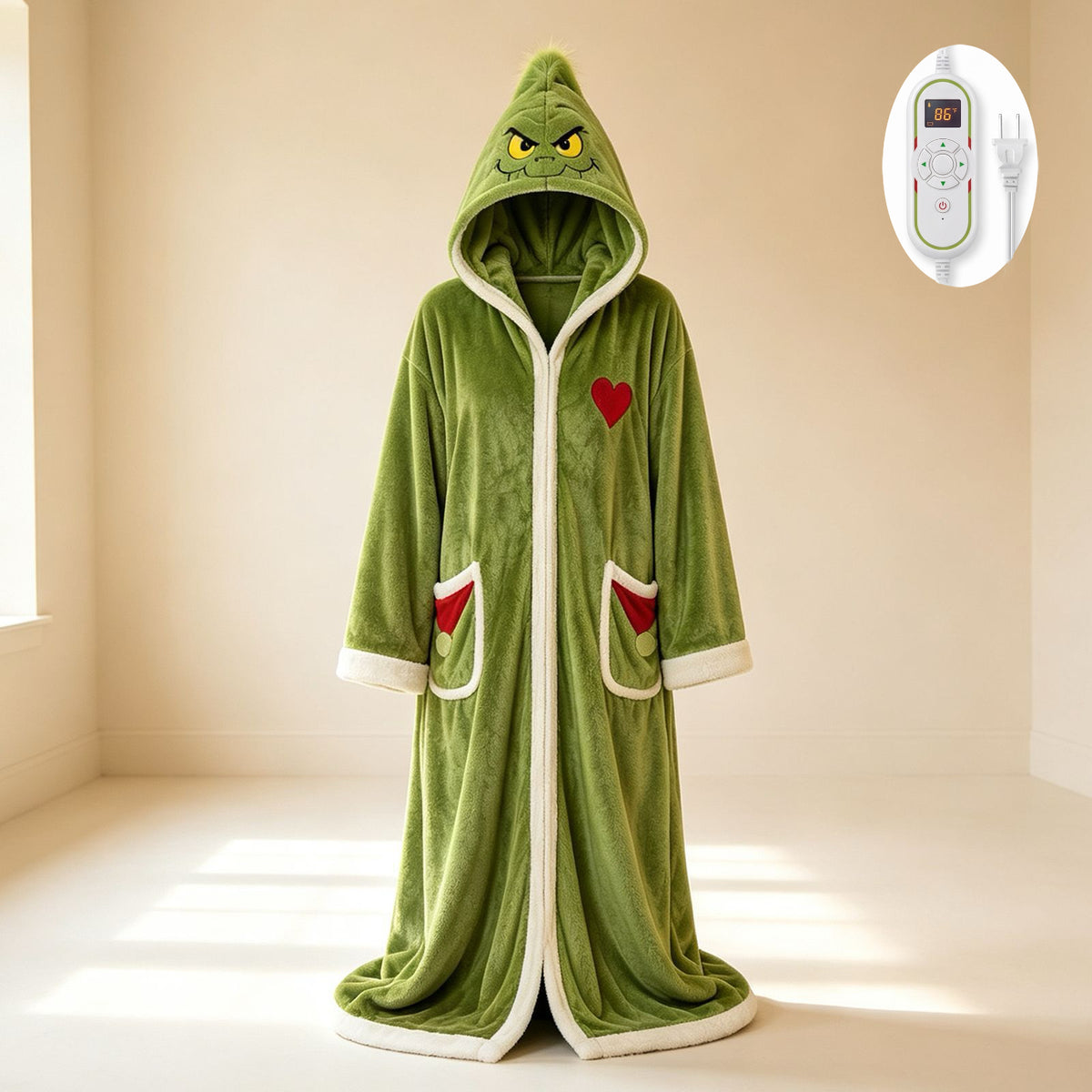 🎄🎄❄️❄️Heated Christmas Hooded Blanket Robe
