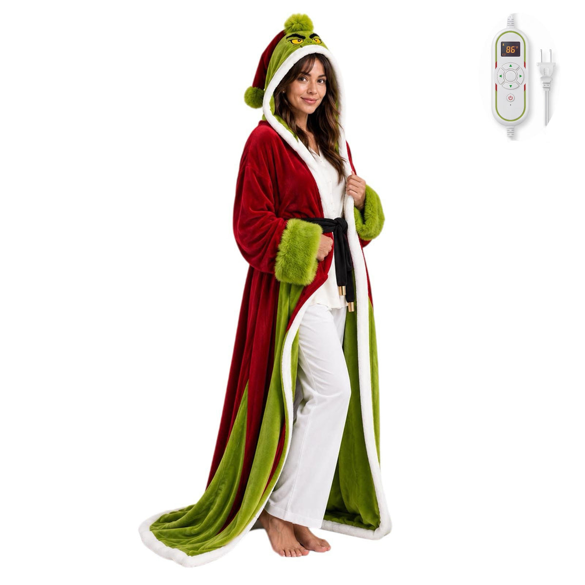 🎄🎄❄️❄️Heated Christmas Hooded Blanket Robe