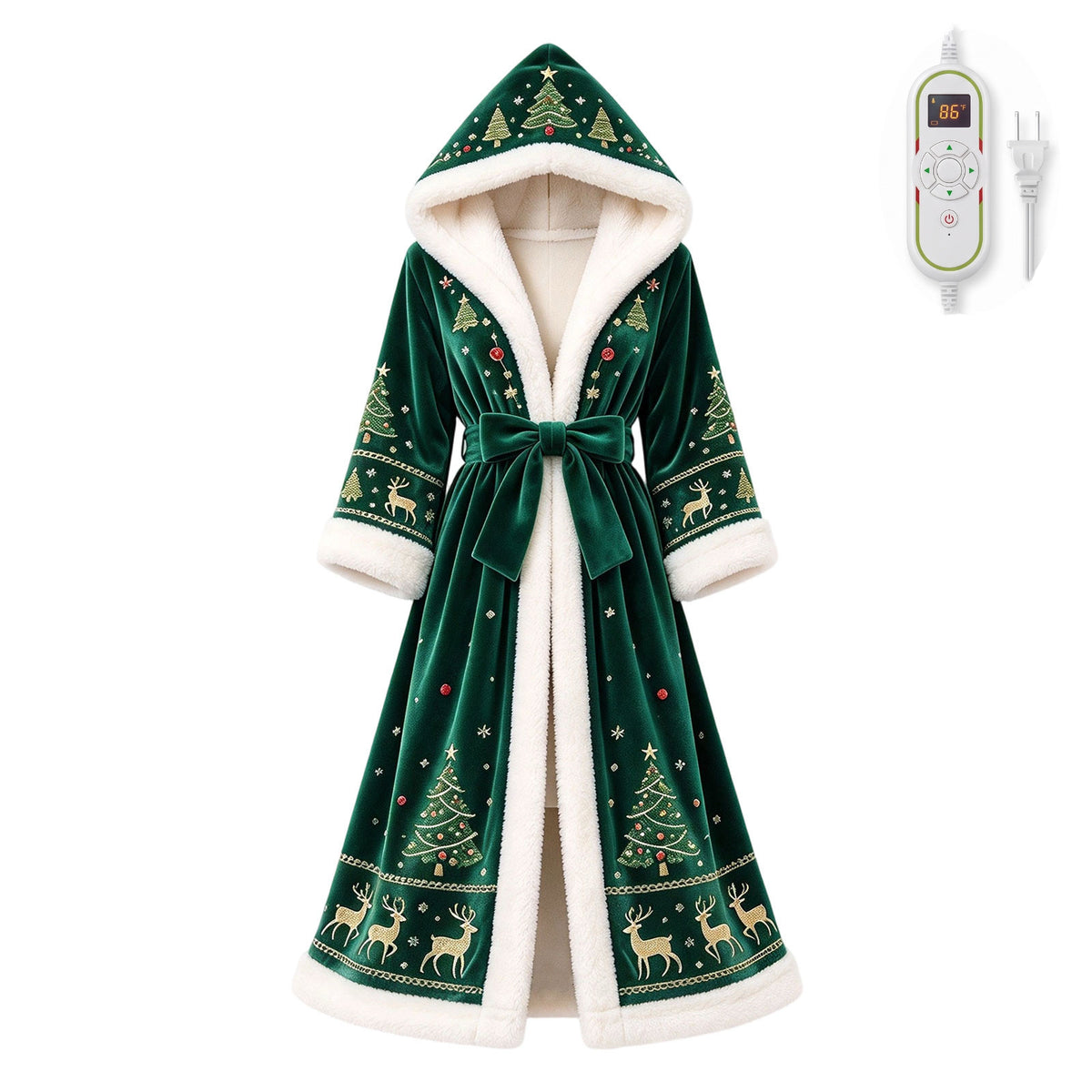 🎄🎄❄️❄️Heated Christmas Hooded Blanket Robe