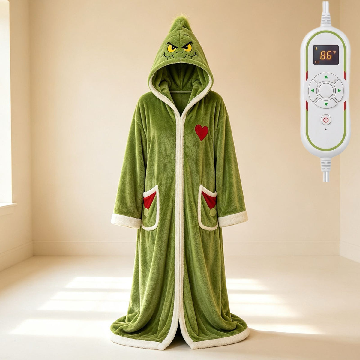 🎄🎄❄️❄️Heated Christmas Hooded Blanket Robe