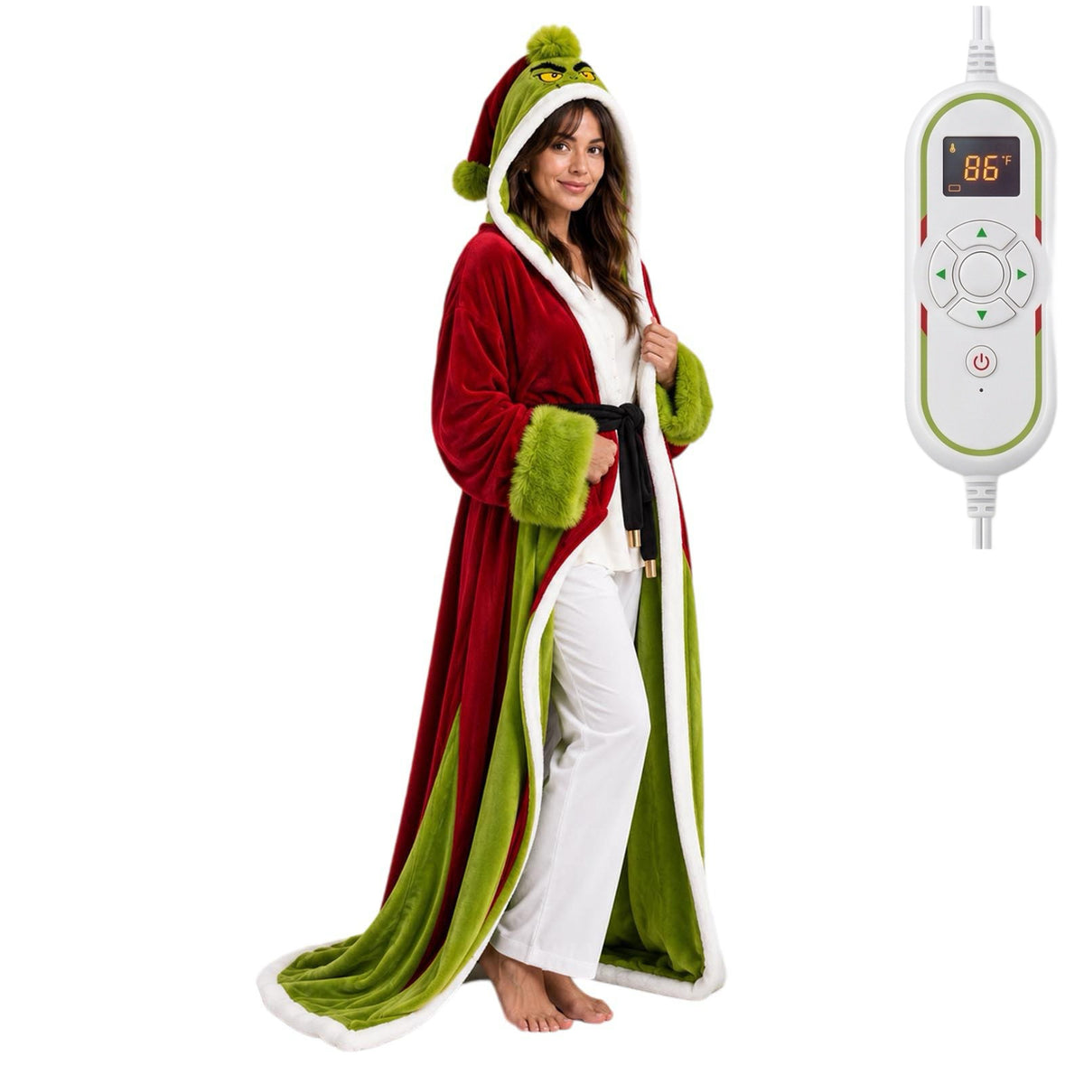 🎄🎄❄️❄️Heated Christmas Hooded Blanket Robe