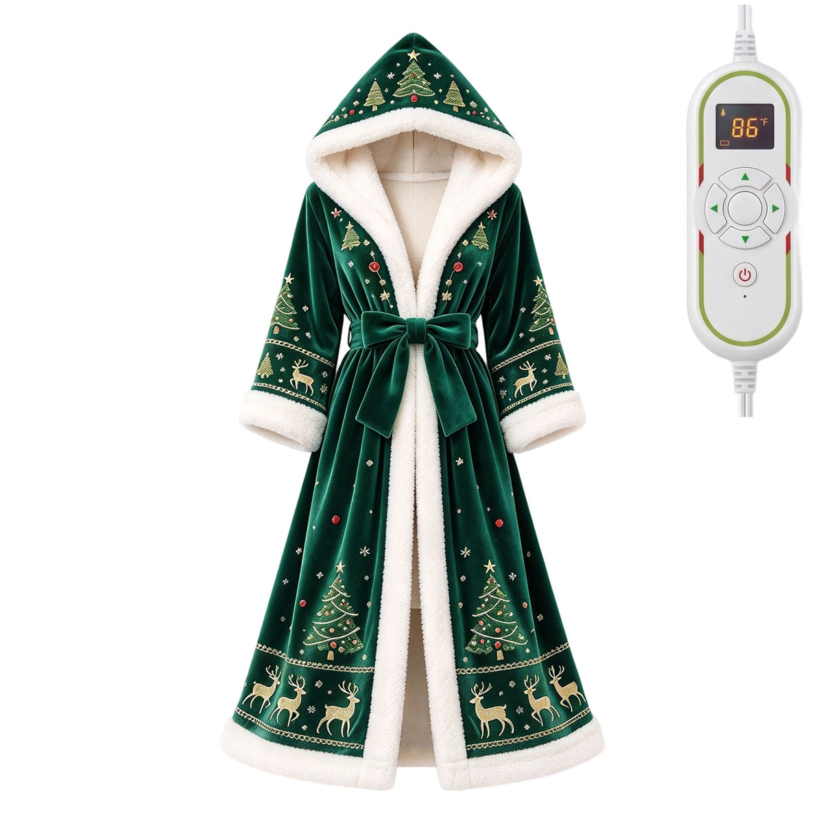 🎄🎄❄️❄️Heated Christmas Hooded Blanket Robe