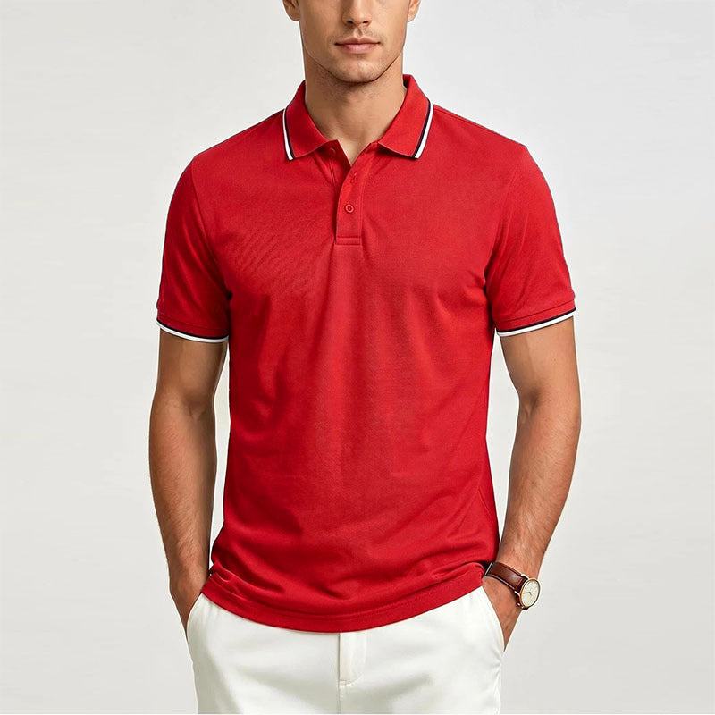 Men's Luxury Short-Sleeve Casual Polo