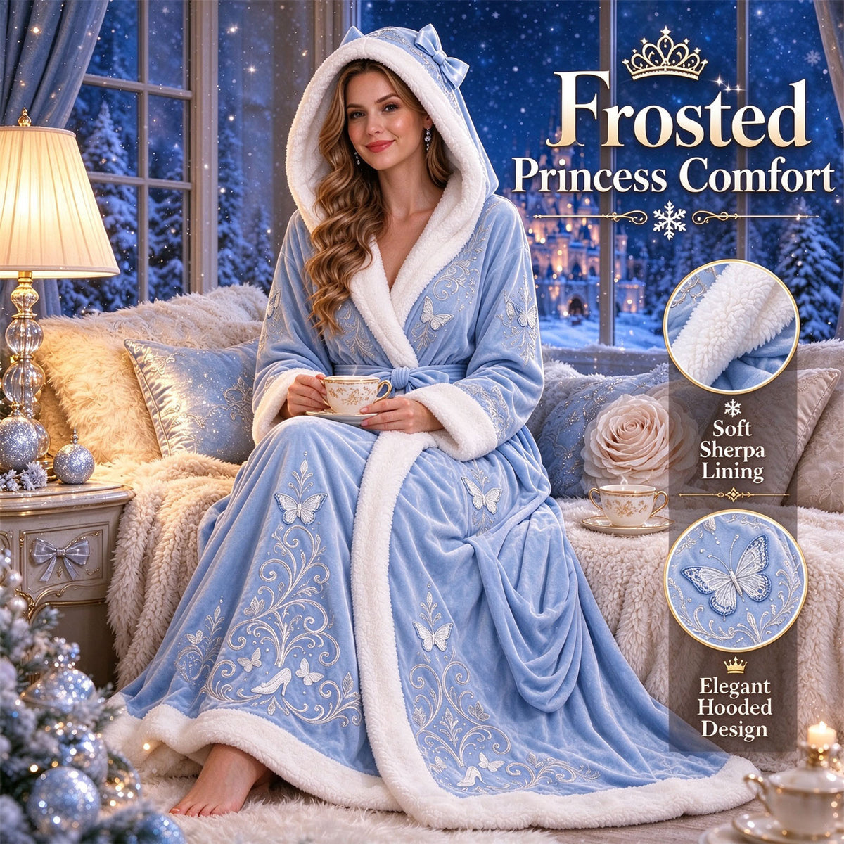 🎄🎄❄️❄️Heated Christmas Hooded Blanket Robe