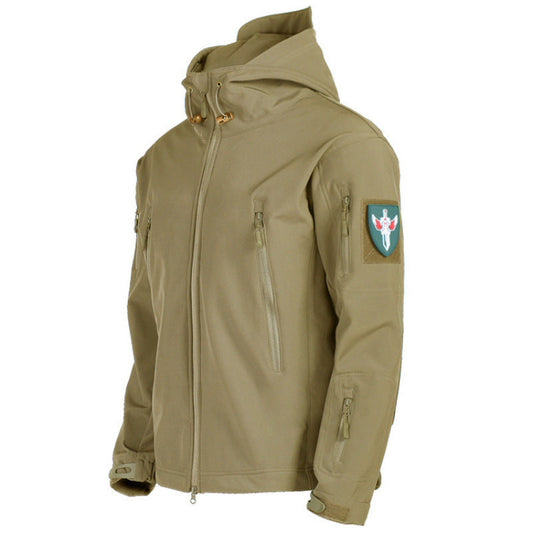 MEN'S FLEECE LINED TACTICAL SOFTSHELL JACKET & WATERPROOF PANTS SET