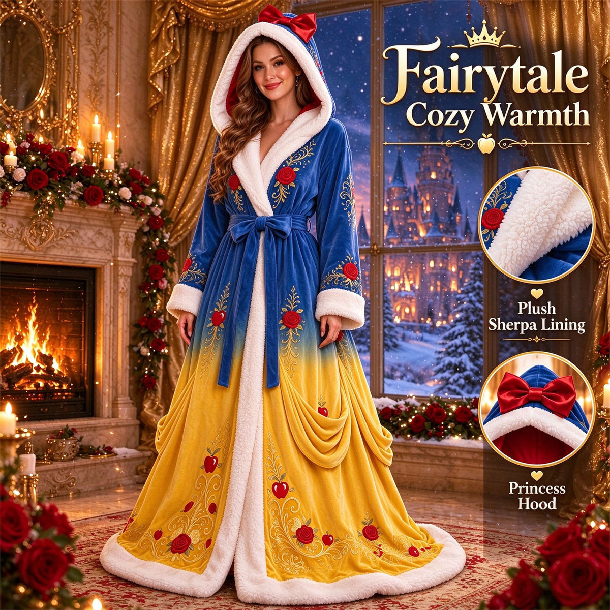🎄🎄❄️❄️Heated Christmas Hooded Blanket Robe