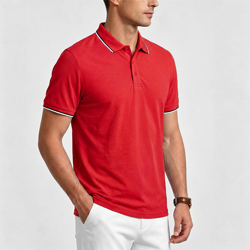 Men's Luxury Short-Sleeve Casual Polo