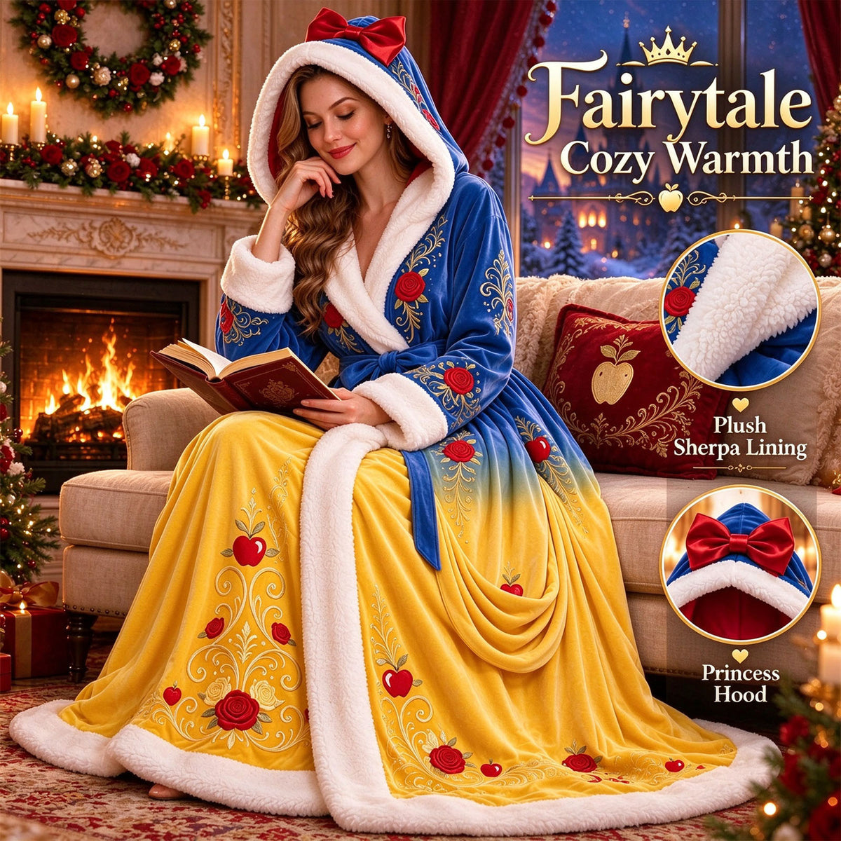 🎄🎄❄️❄️Heated Christmas Hooded Blanket Robe
