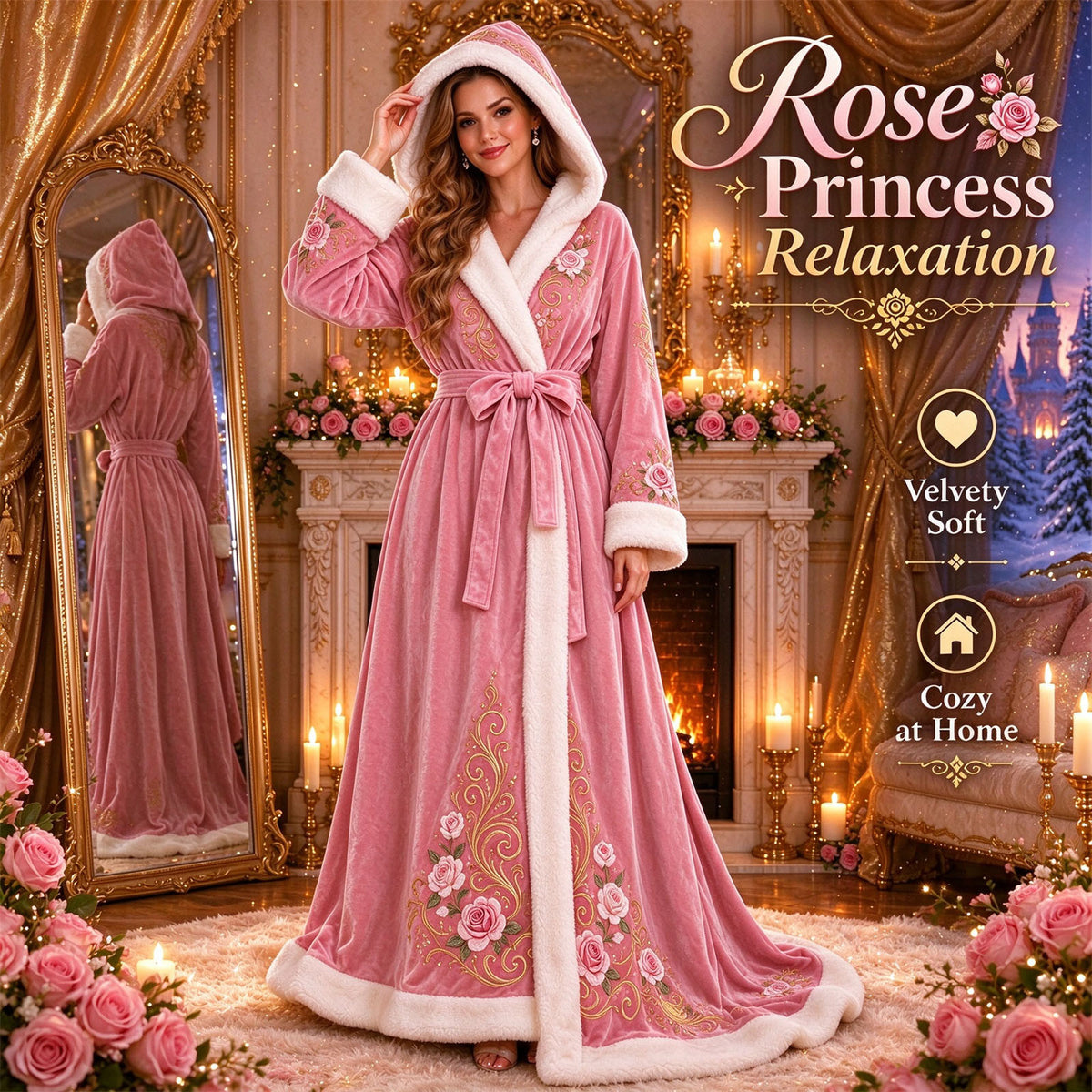 🎄🎄❄️❄️Heated Christmas Hooded Blanket Robe