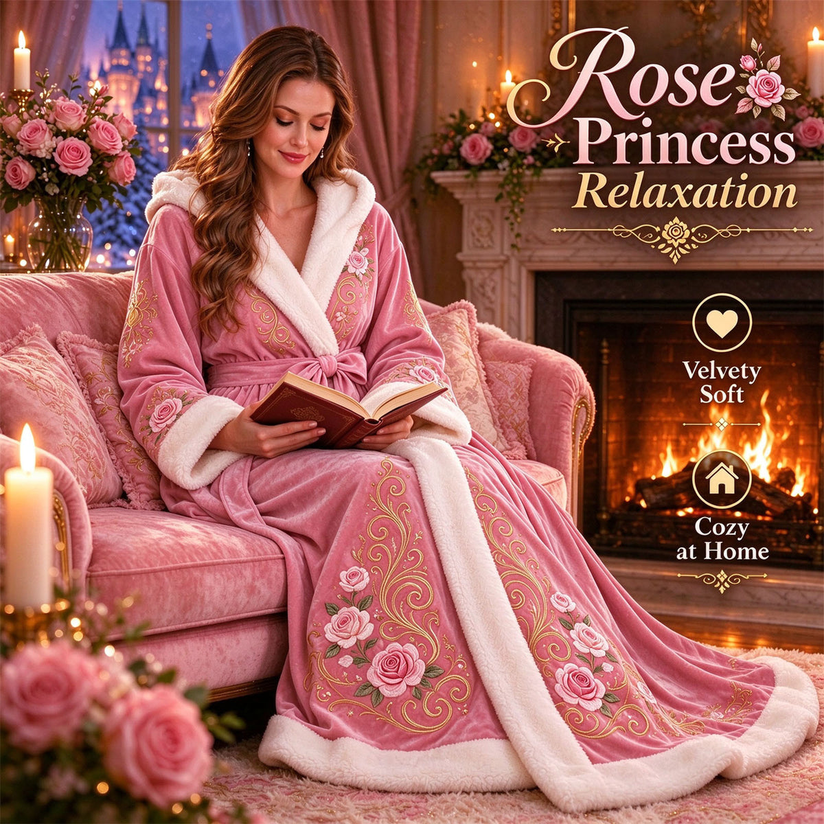 🎄🎄❄️❄️Heated Christmas Hooded Blanket Robe