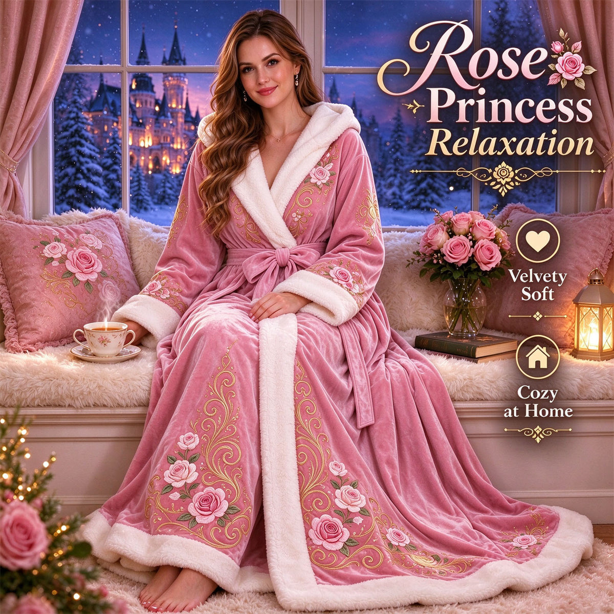 🎄🎄❄️❄️Heated Christmas Hooded Blanket Robe