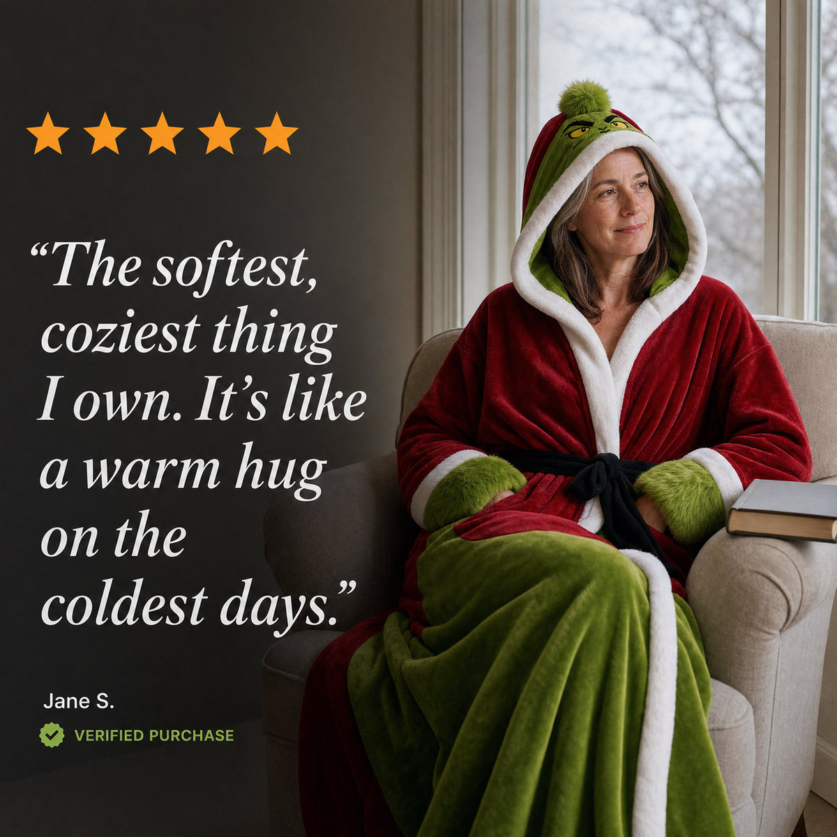 🎄🎄❄️❄️Heated Christmas Hooded Blanket Robe