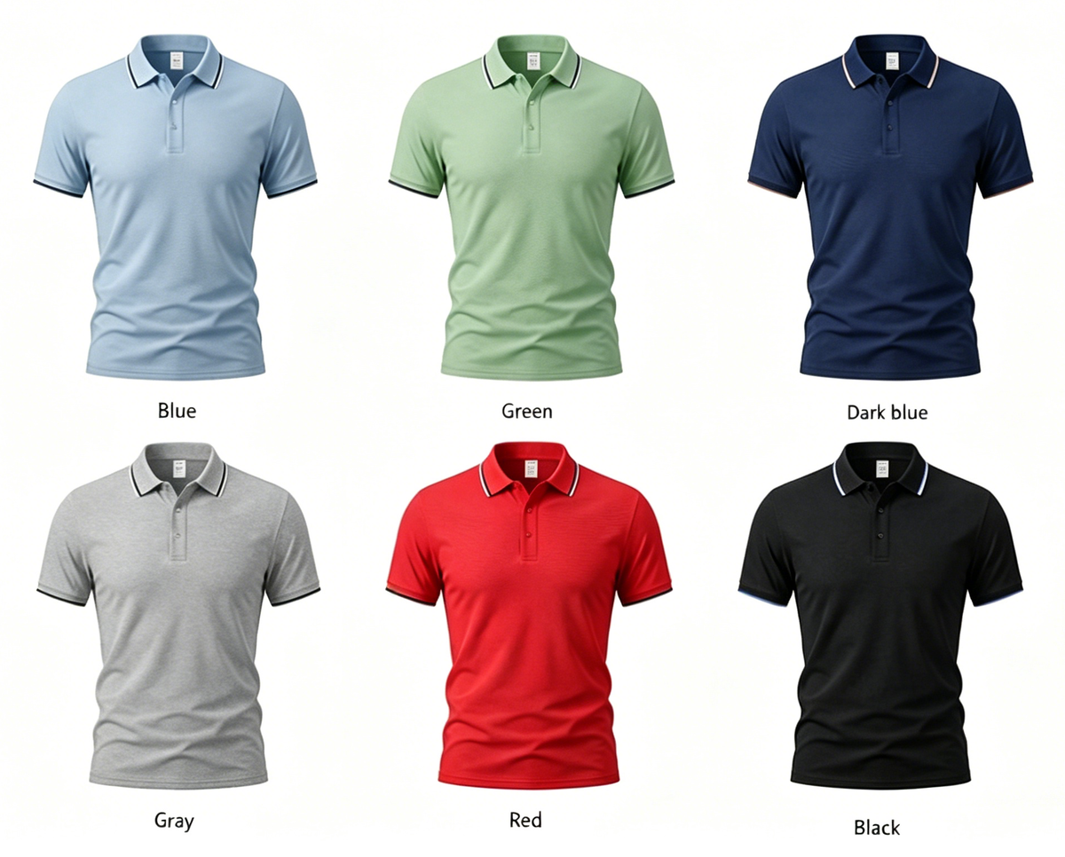 Men's Luxury Short-Sleeve Casual Polo