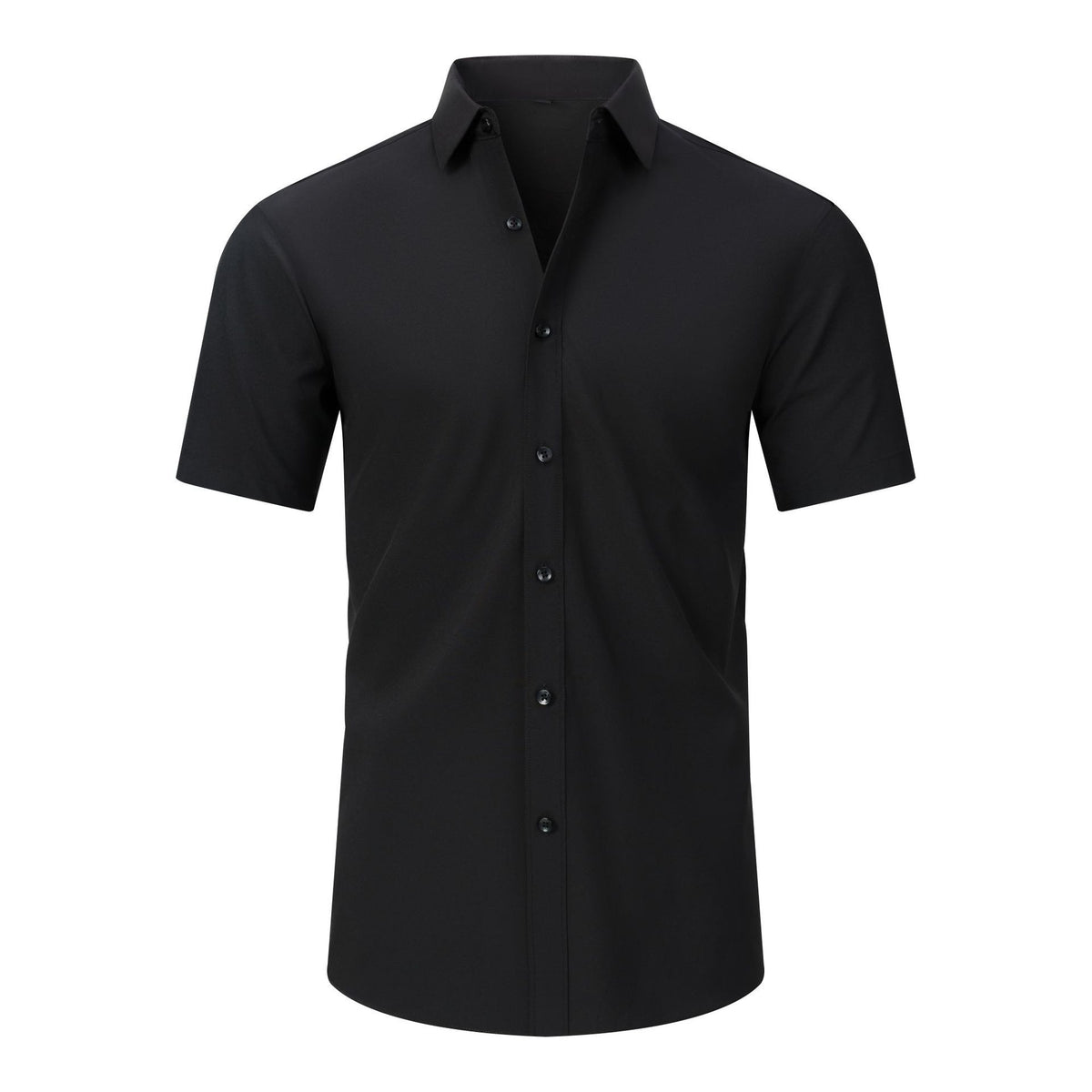 Men's Slim Fit High Stretch Long‑Sleeve Dress Shirt