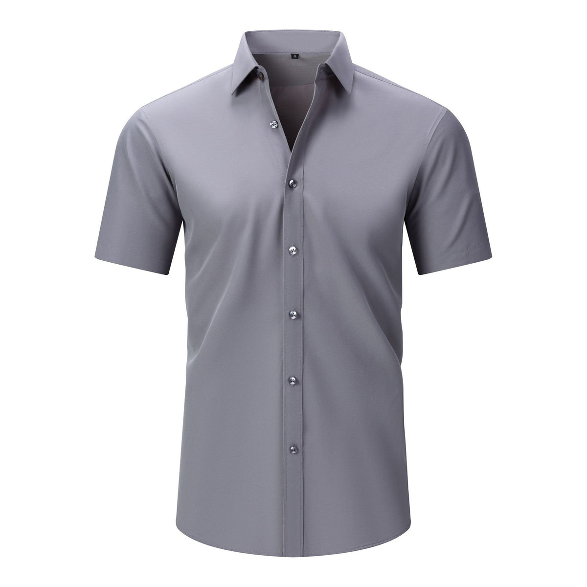 Men's Slim Fit High Stretch Long‑Sleeve Dress Shirt