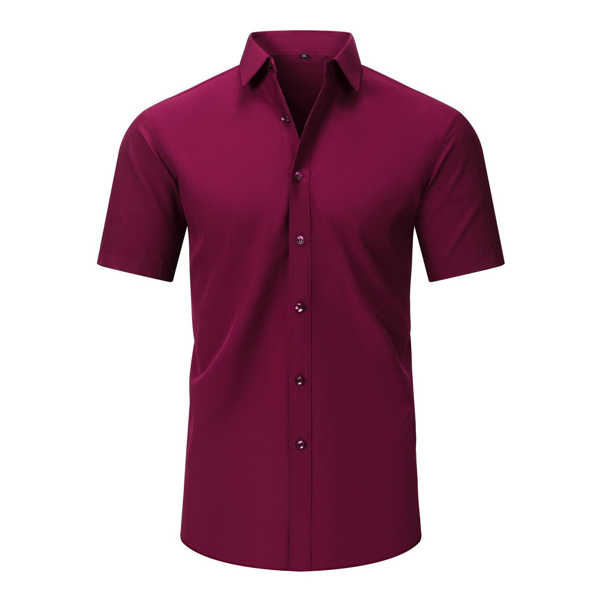 Men's Slim Fit High Stretch Long‑Sleeve Dress Shirt