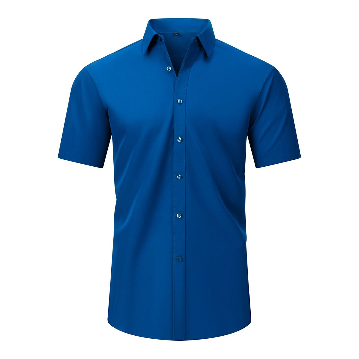 Men's Slim Fit High Stretch Long‑Sleeve Dress Shirt