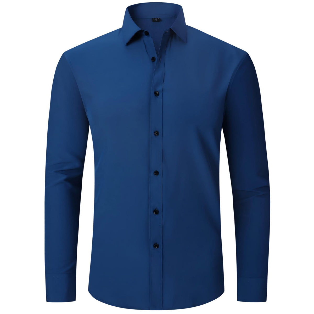 Men's Slim Fit High Stretch Long‑Sleeve Dress Shirt